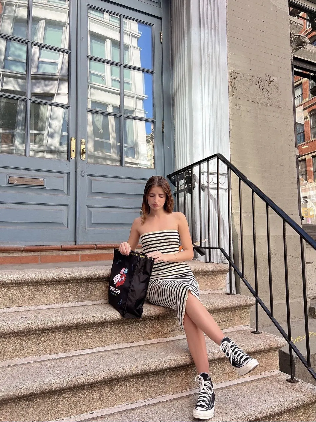 Alonni Striped Knit Dress