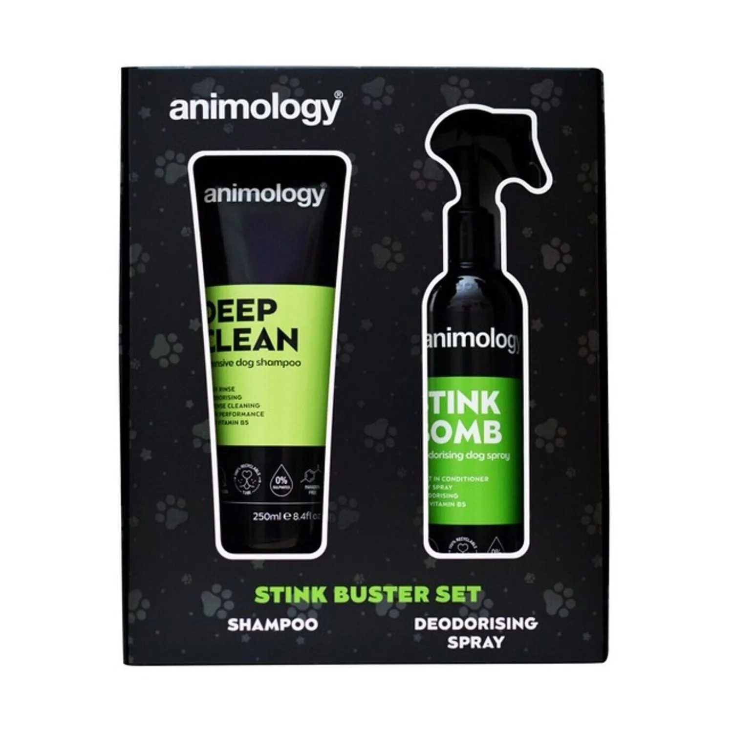 Animology Stink Buster Set (Shampoo, Deodorising Spray)