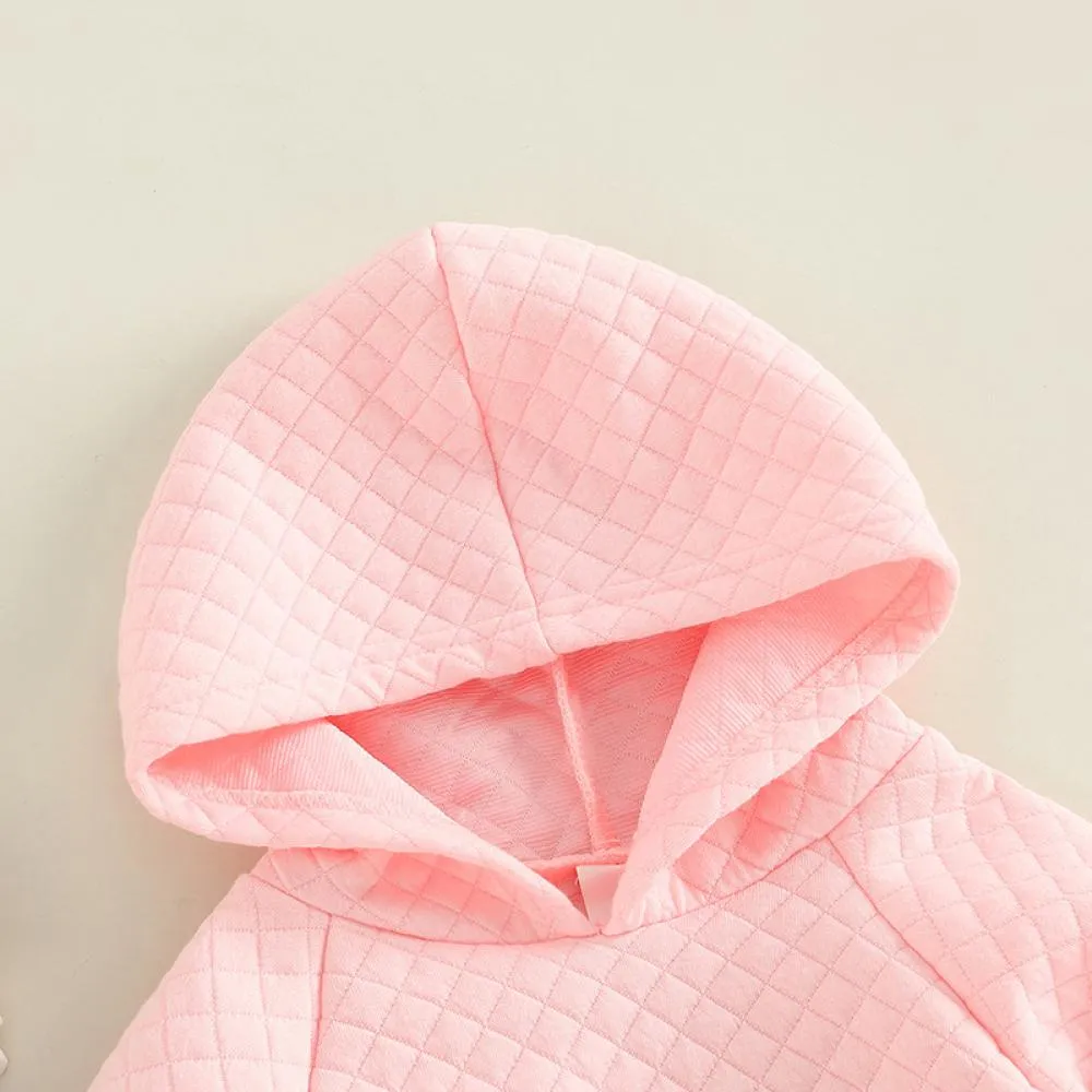 Autumn Winter Infant Solid Color Hooded Silk Cotton Thick Romper Wholesale Baby Clothes