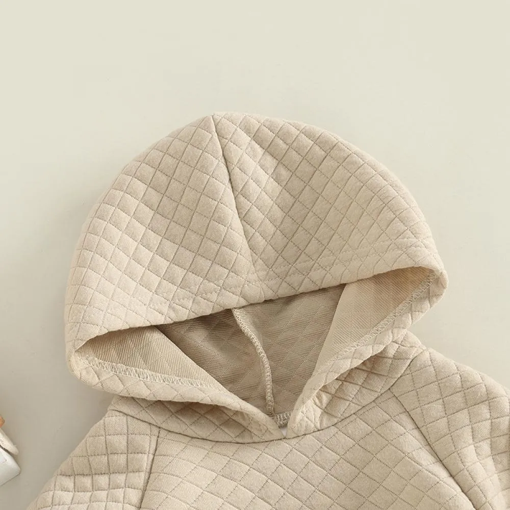 Autumn Winter Infant Solid Color Hooded Silk Cotton Thick Romper Wholesale Baby Clothes