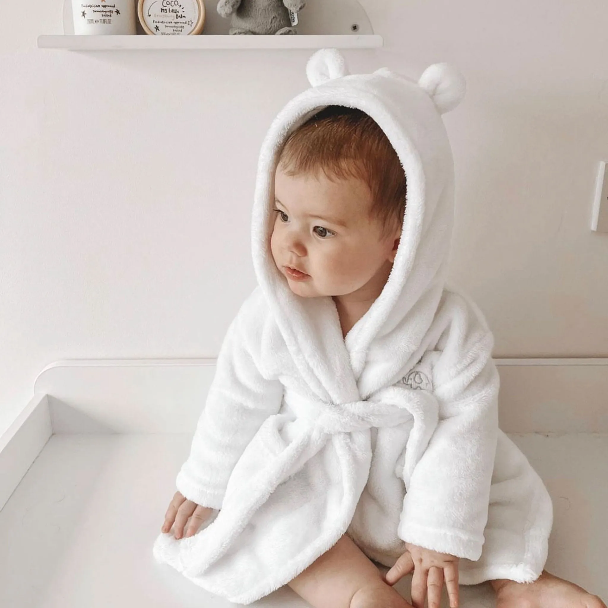 Baby Dressing Gown - White