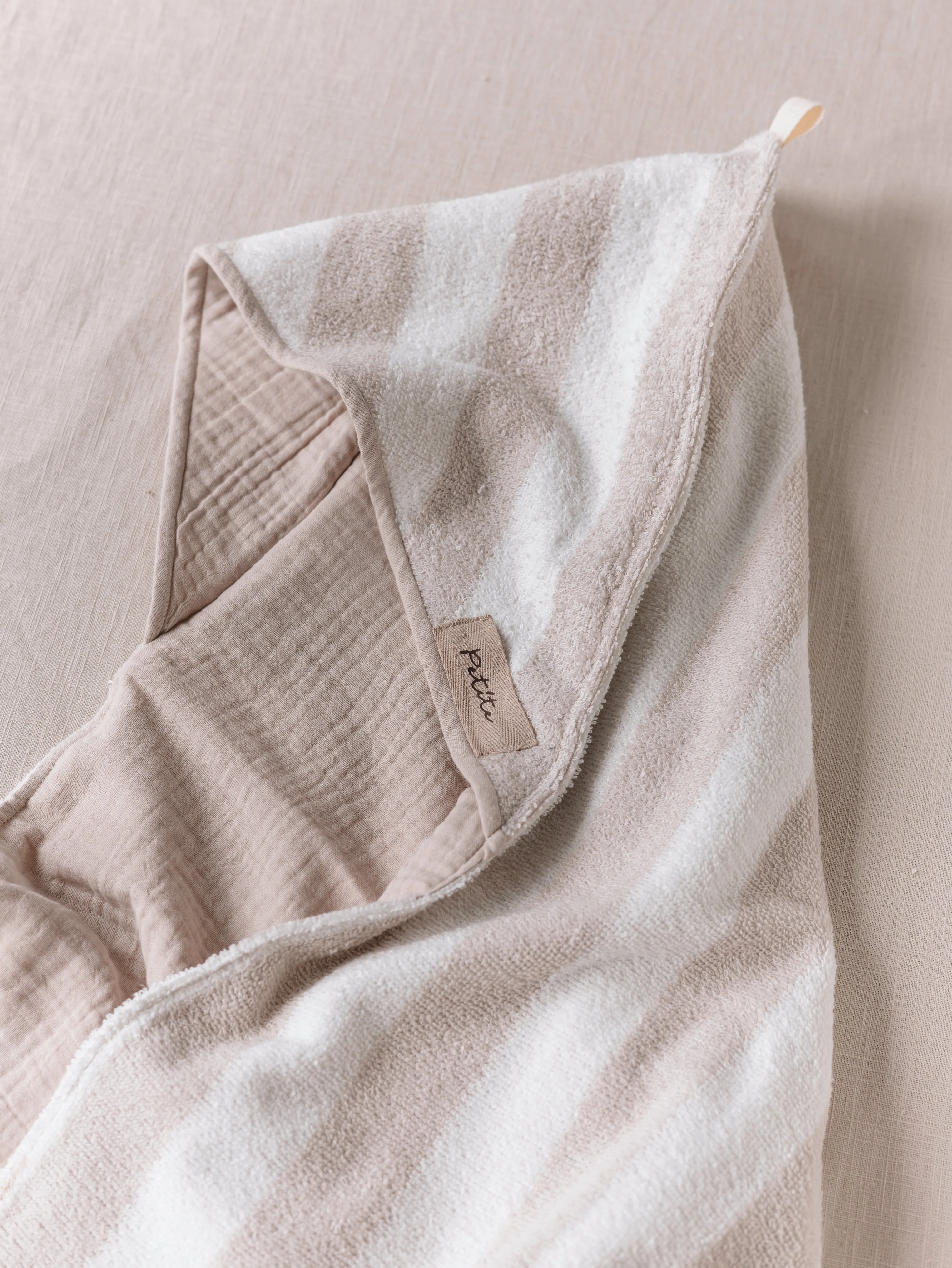 Baby Hooded towel  /  stripes