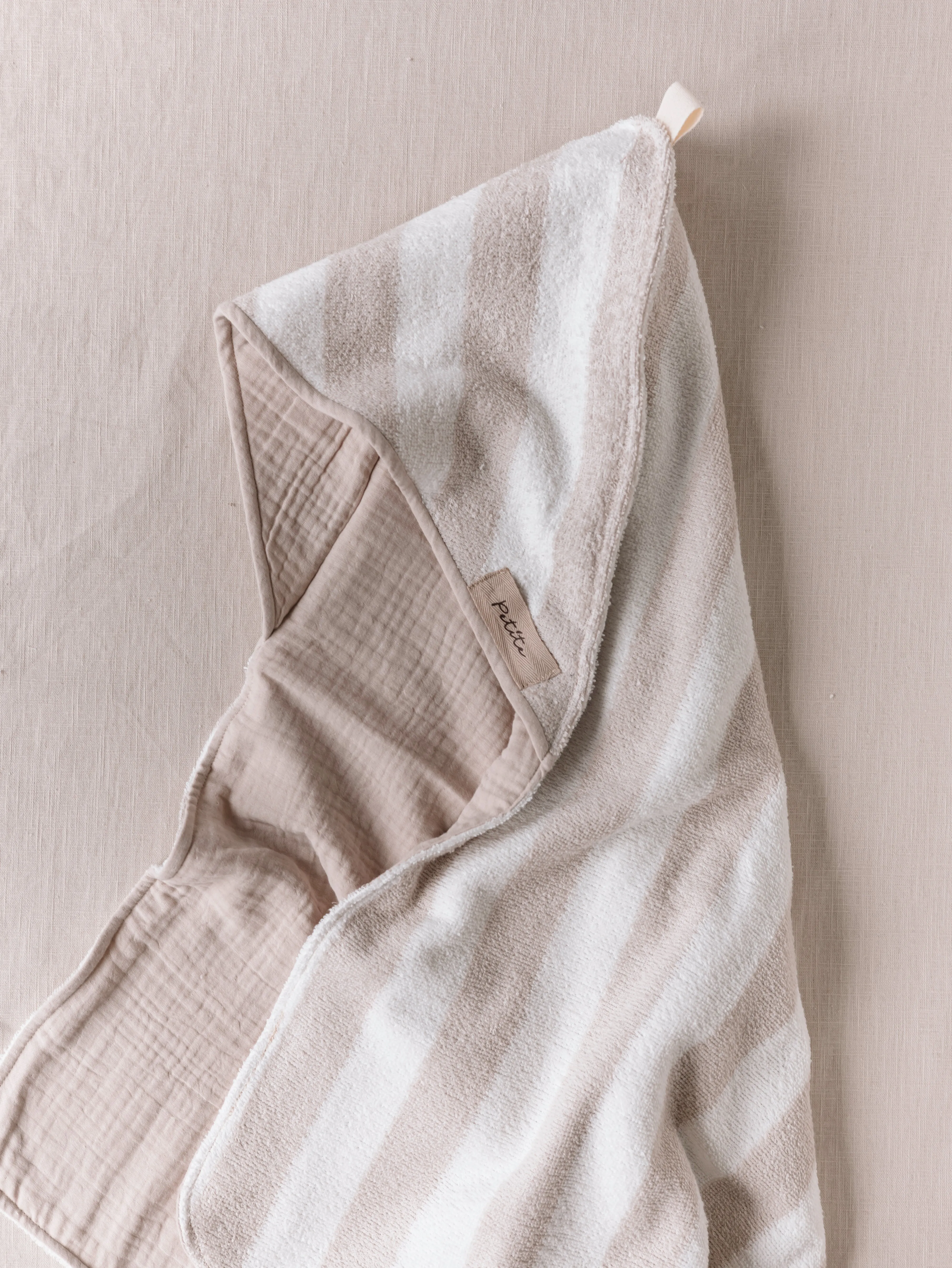 Baby Hooded towel  /  stripes
