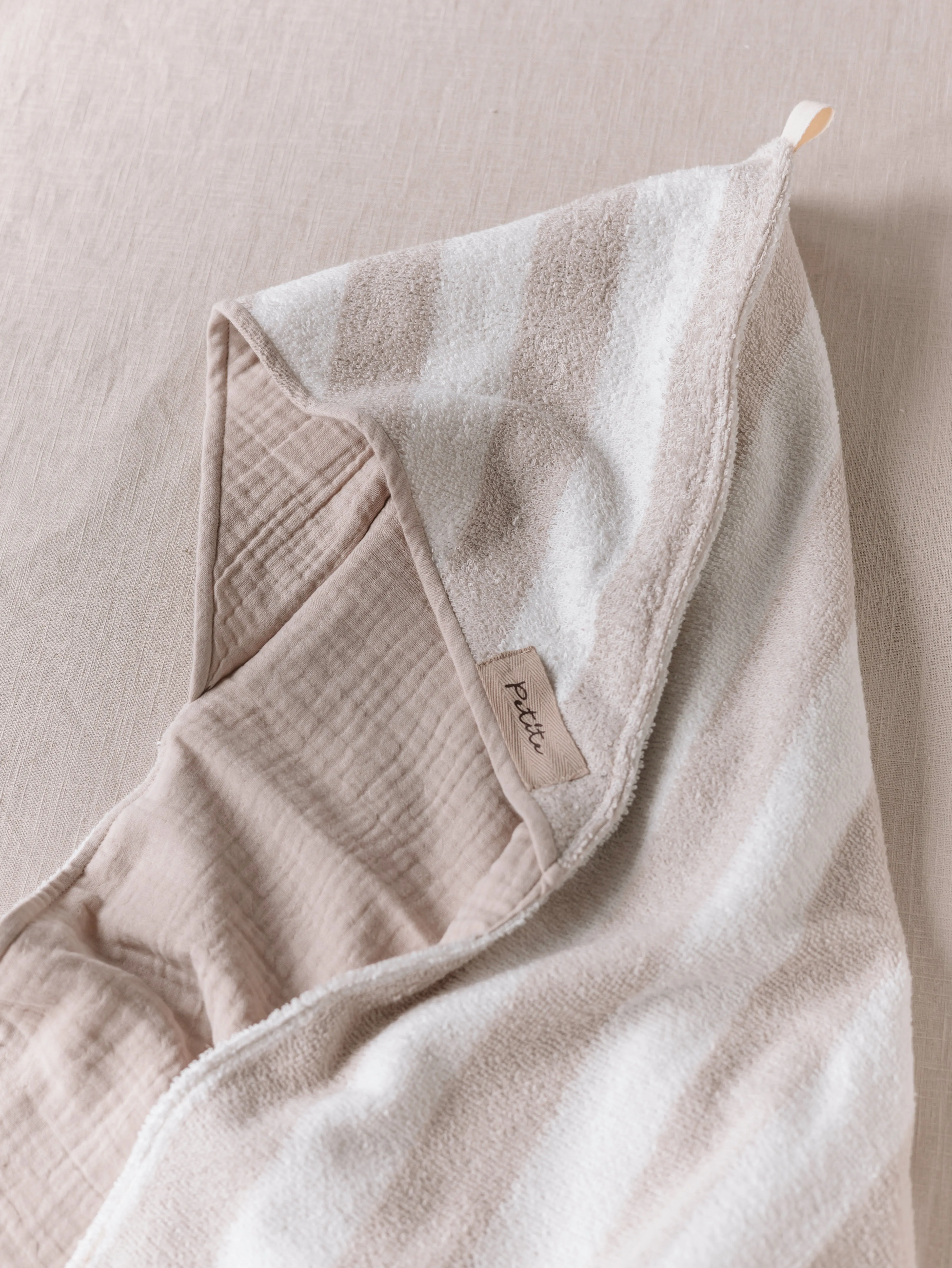 Baby Hooded towel  /  stripes