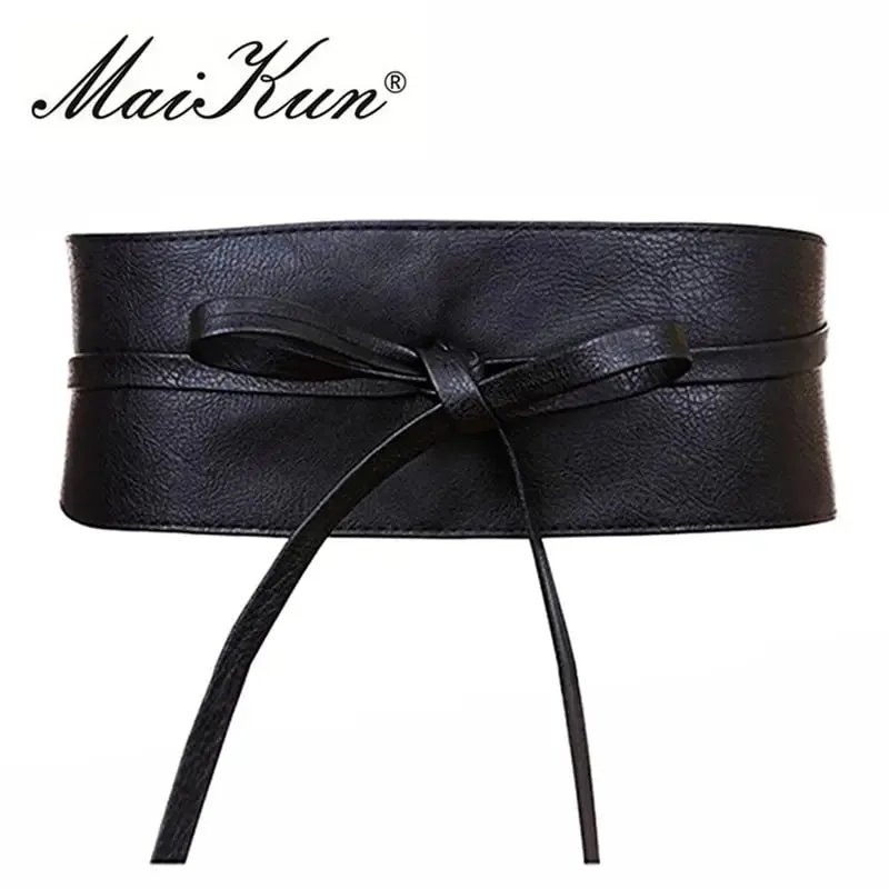 Boho Faux Leather Wrap Belt for Women