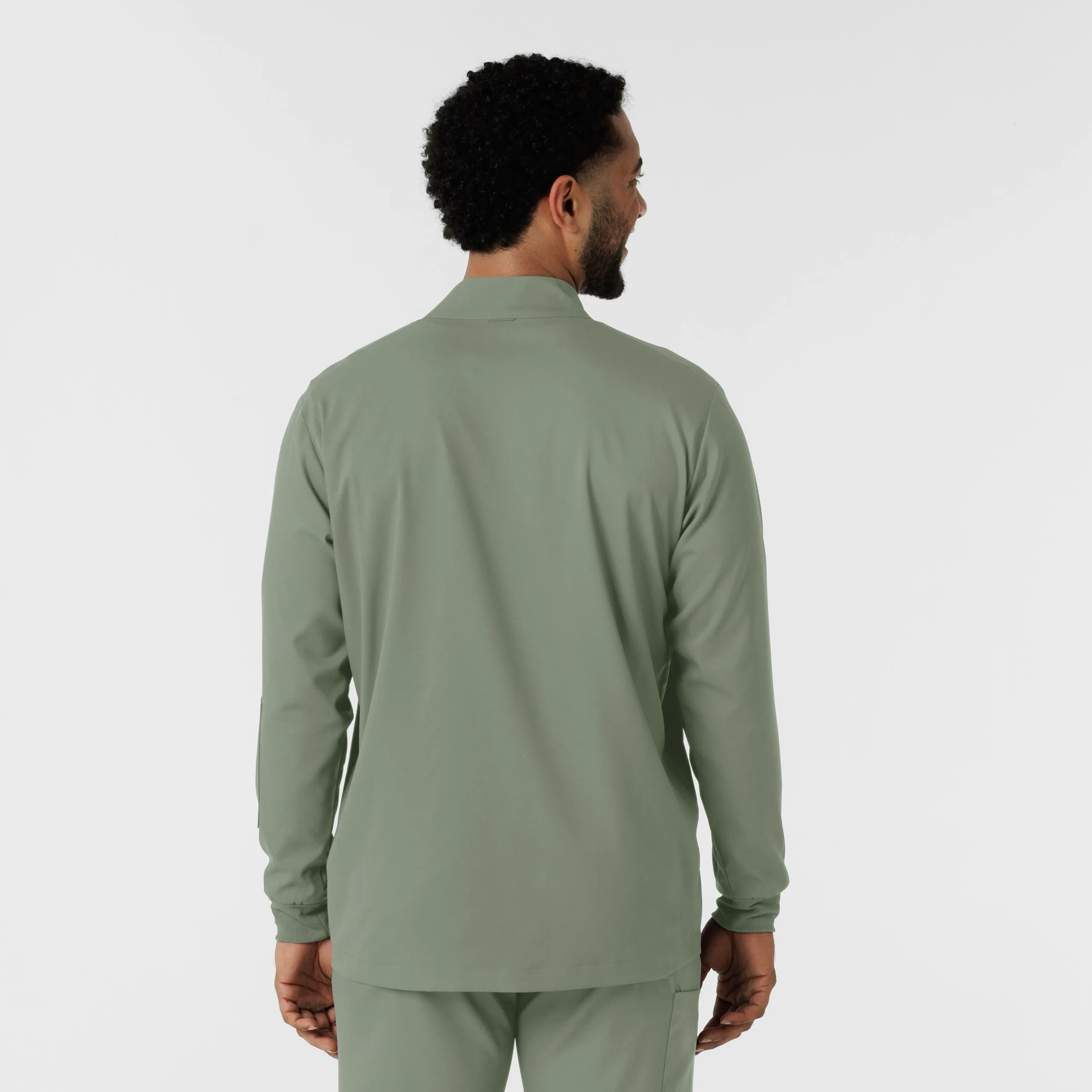 Boundless Men's Warm Up Scrub Jacket - Sage