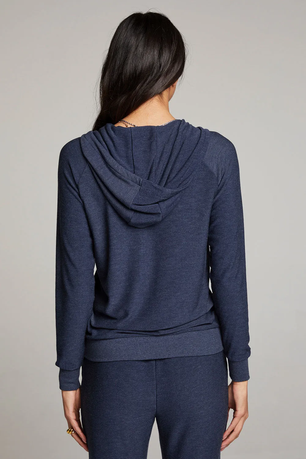 Canopy Long Sleeve Raglan Zip Up Hoodie