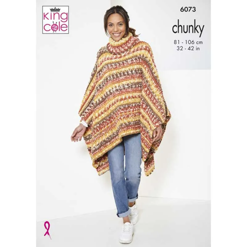 Cardigan & Poncho Knitted in King Cole Nordic Chunky
