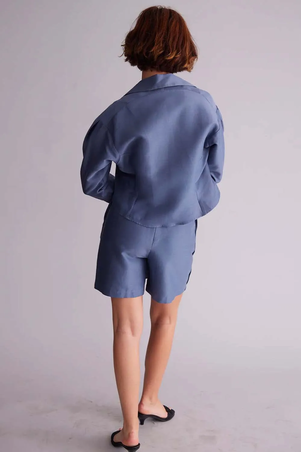 Chelsea Mak - Bianca Blouse: Blue