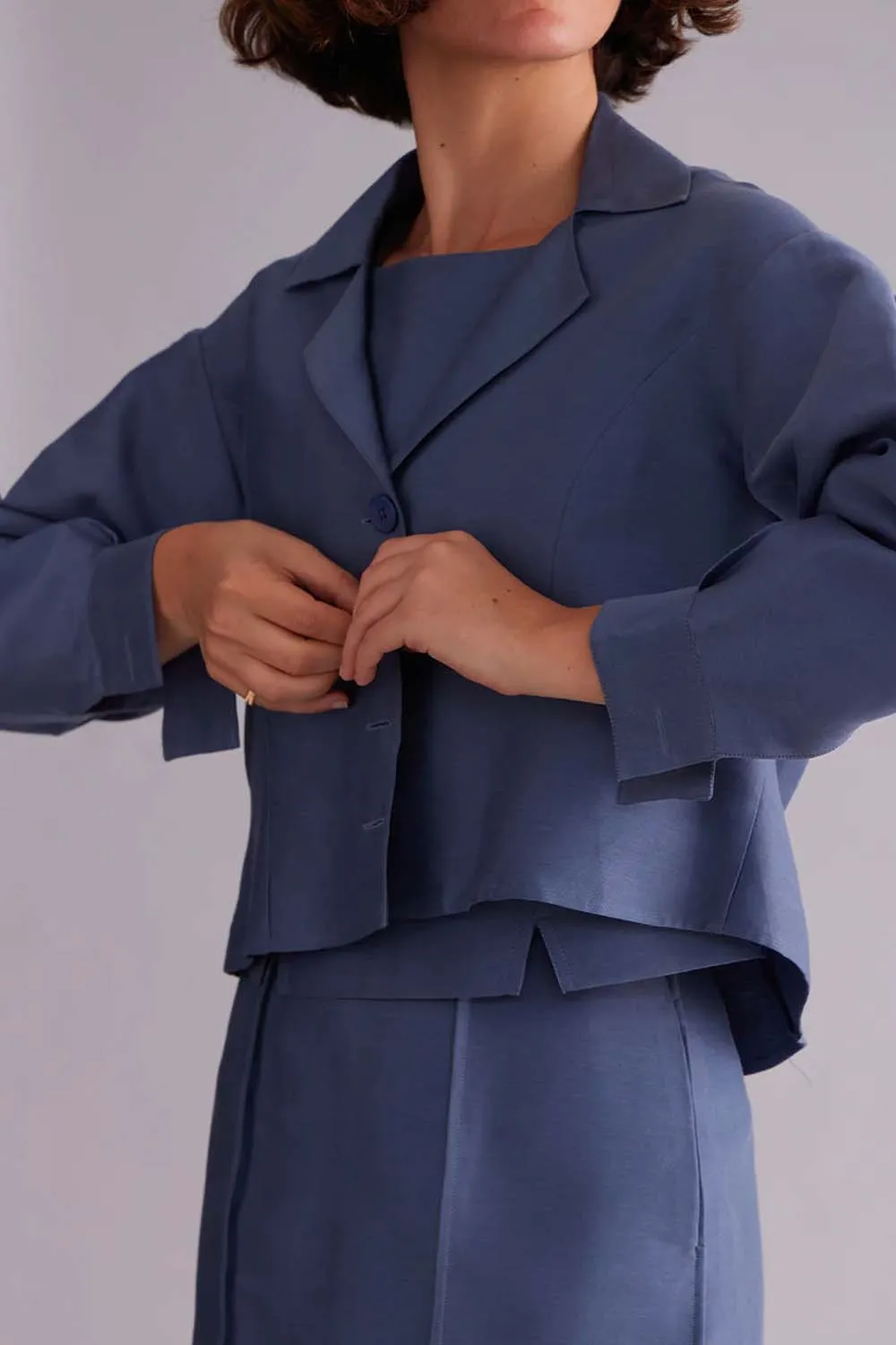 Chelsea Mak - Bianca Blouse: Blue