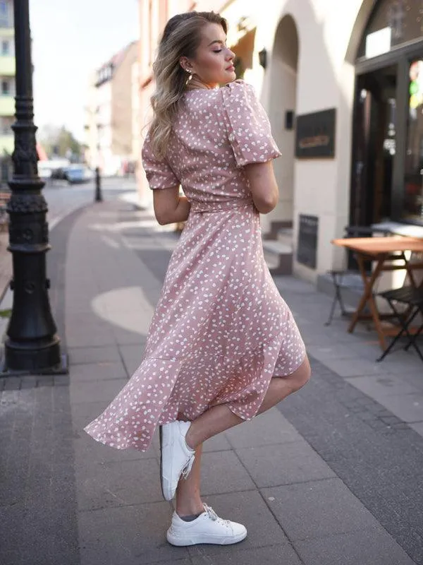 Chic Floral V-neck Ruffled Dress: Your Essential Summer Wardrobe Staple