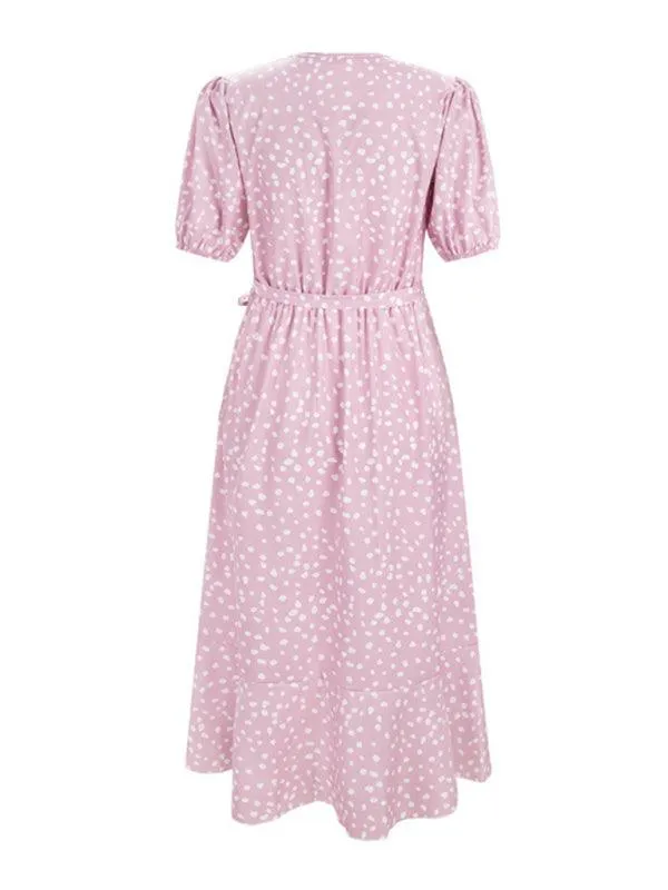 Chic Floral V-neck Ruffled Dress: Your Essential Summer Wardrobe Staple