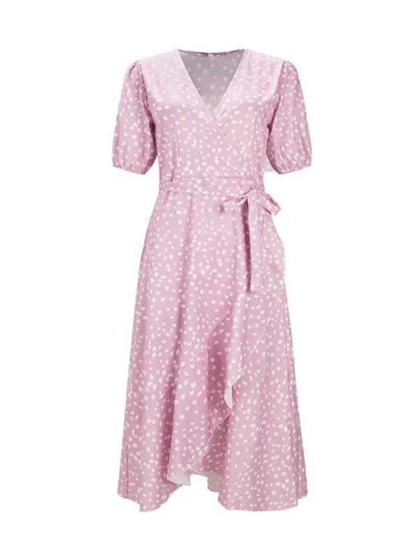 Chic Floral V-neck Ruffled Dress: Your Essential Summer Wardrobe Staple