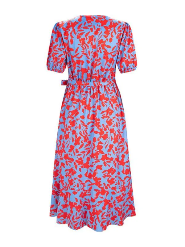 Chic Floral V-neck Ruffled Dress: Your Essential Summer Wardrobe Staple