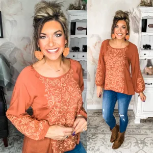 Come and Go Blouse - Rust