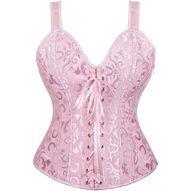 Corsets for Women Steampunk Gothic Shoulder Straps Tank Corsets Victorian Bustier Top