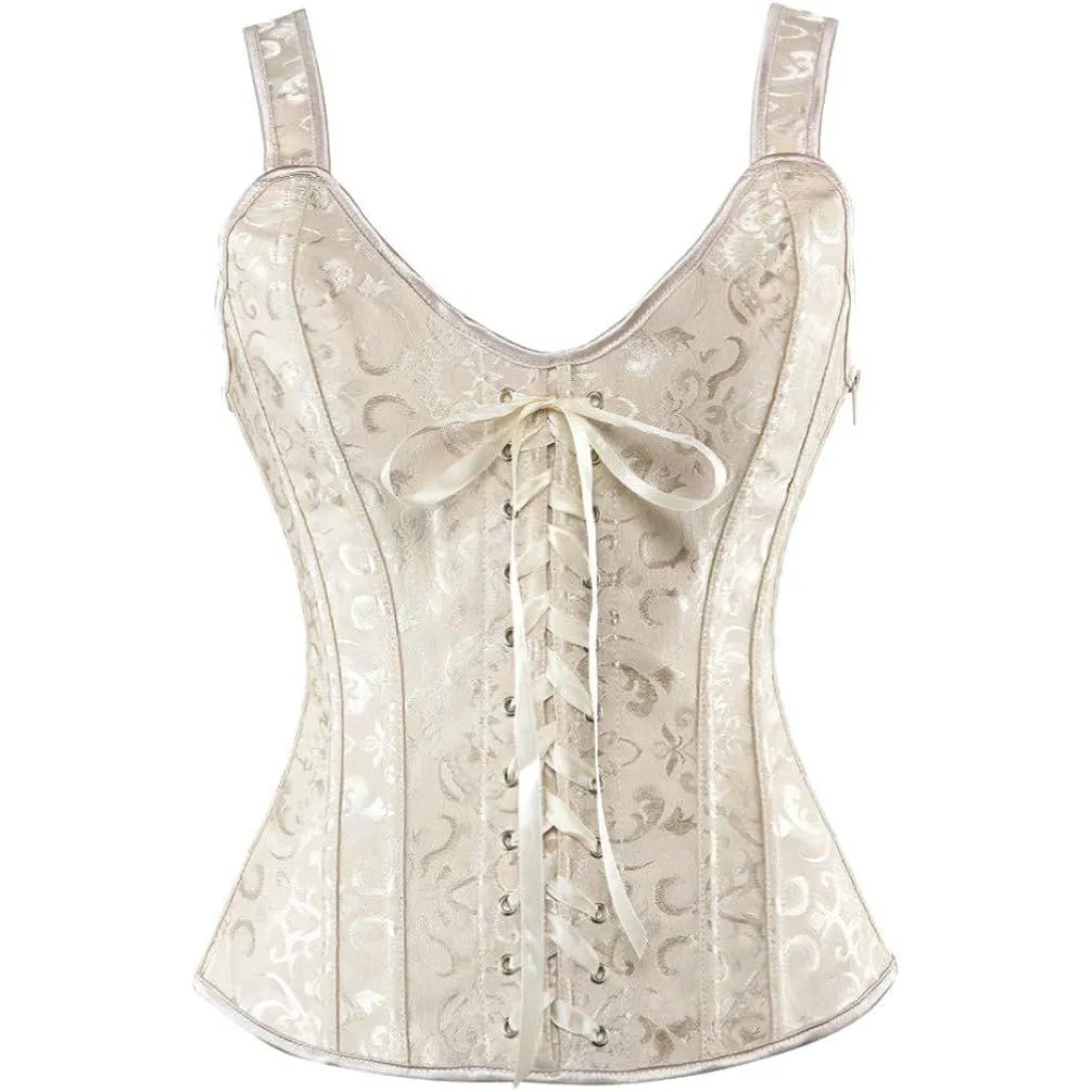Corsets for Women Steampunk Gothic Shoulder Straps Tank Corsets Victorian Bustier Top