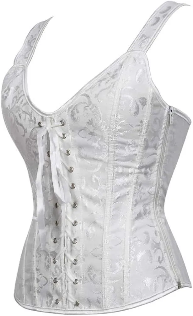 Corsets for Women Steampunk Gothic Shoulder Straps Tank Corsets Victorian Bustier Top