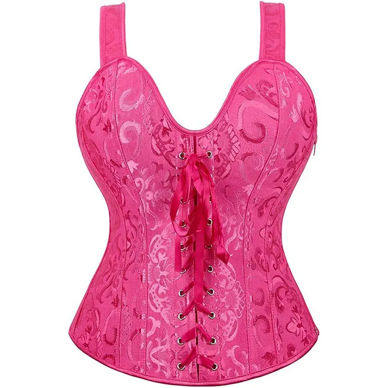 Corsets for Women Steampunk Gothic Shoulder Straps Tank Corsets Victorian Bustier Top