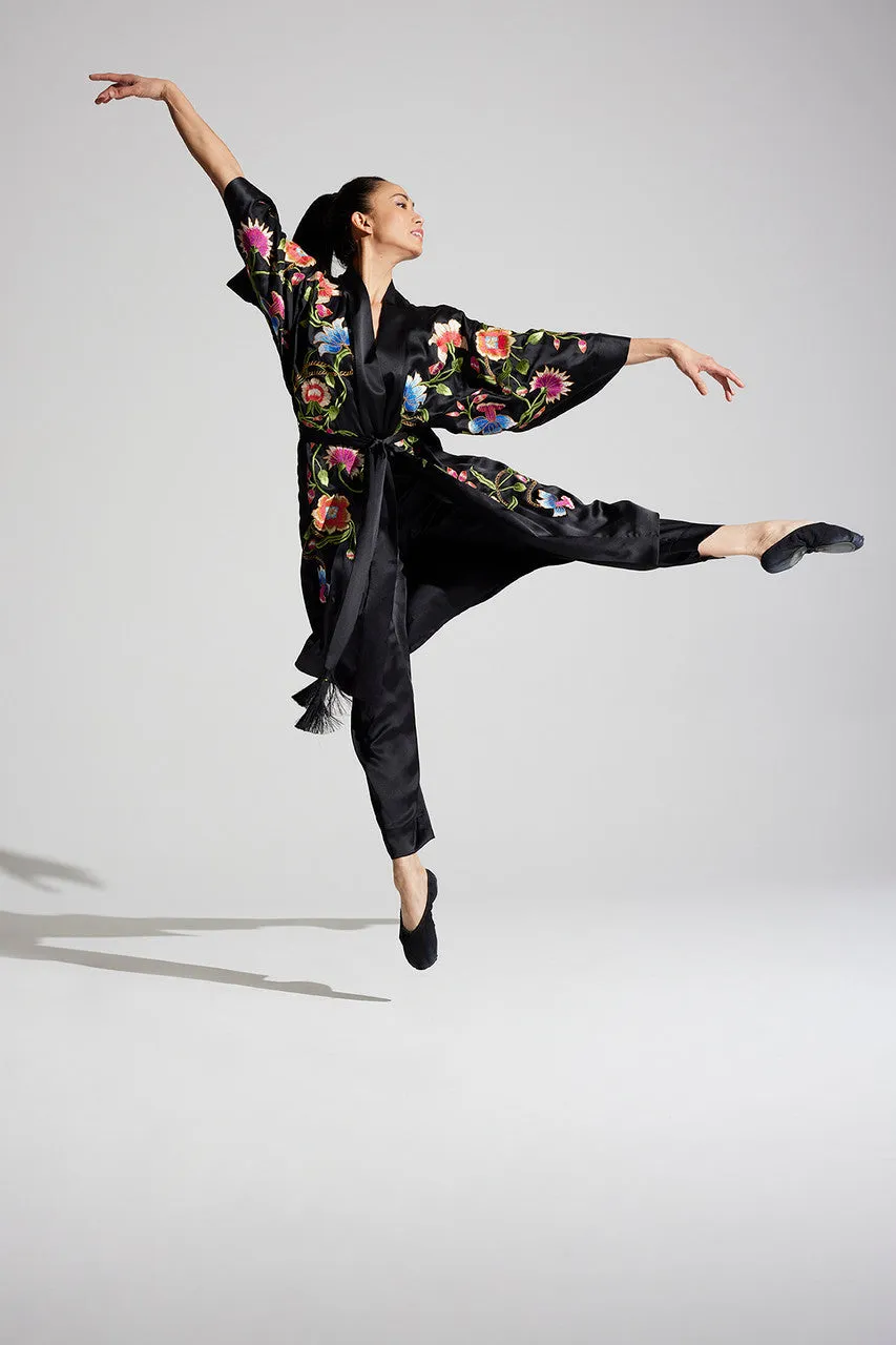 Couture Silk Organza Embroidered Wrap