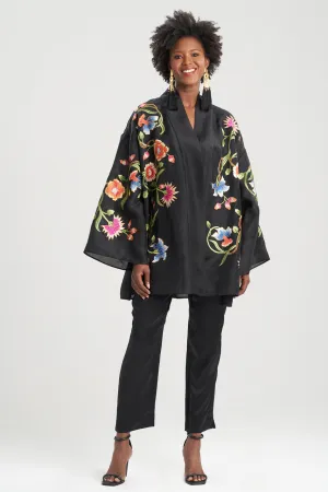 Couture Silk Organza Embroidered Wrap