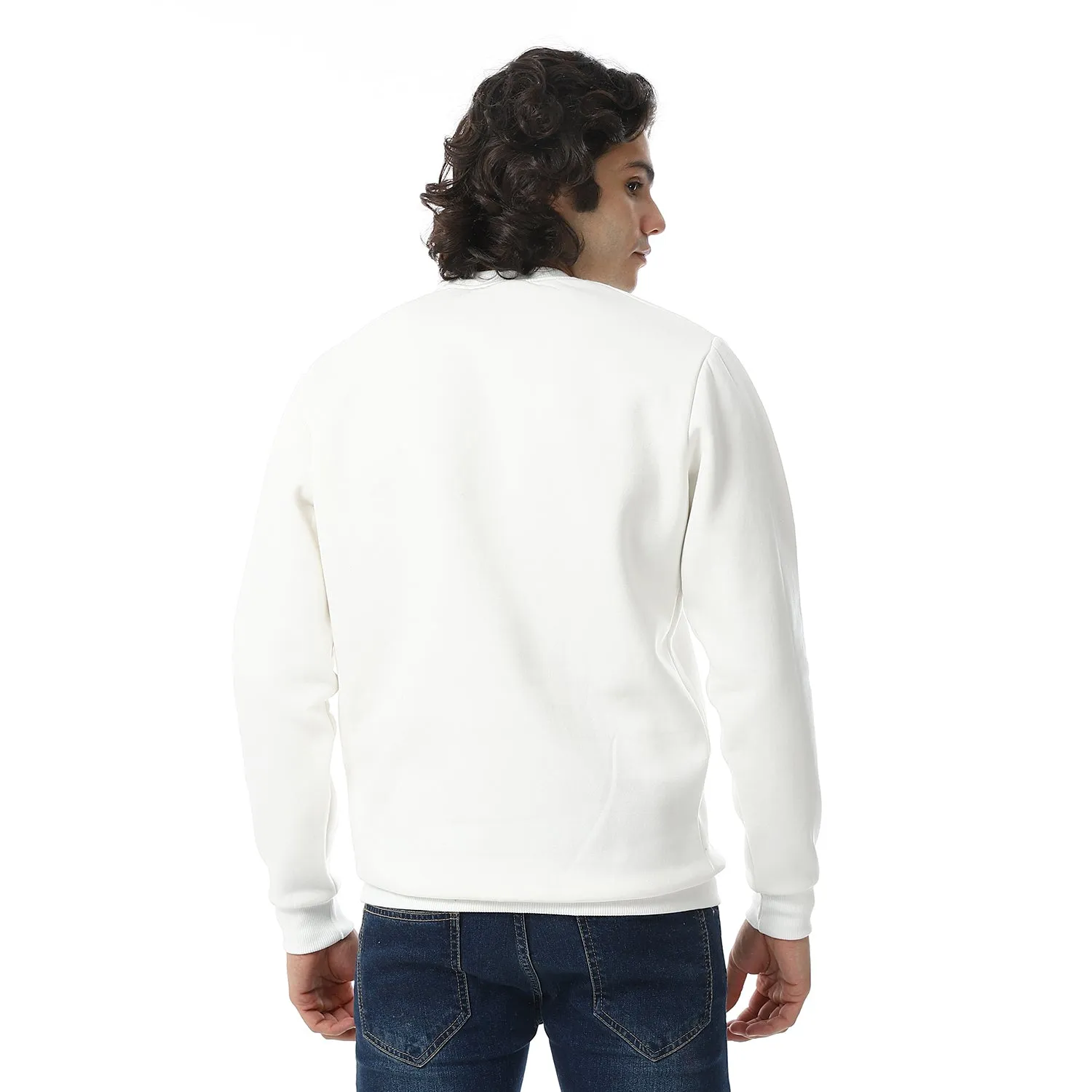 Cozy Casual British Sweatshirt - Red Circle