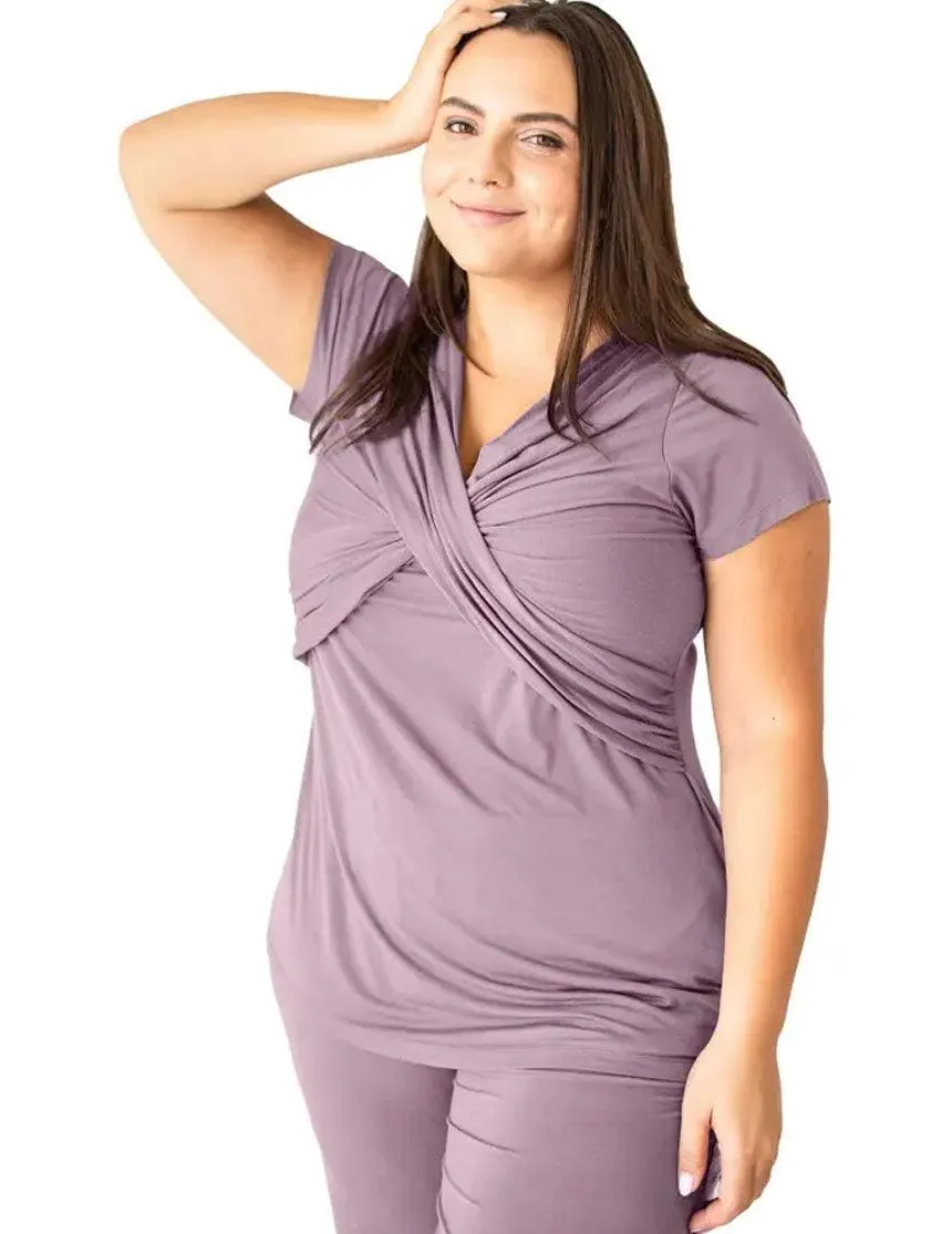 Davy Ultra Soft Maternity & Nursing Pajamas | Mauve