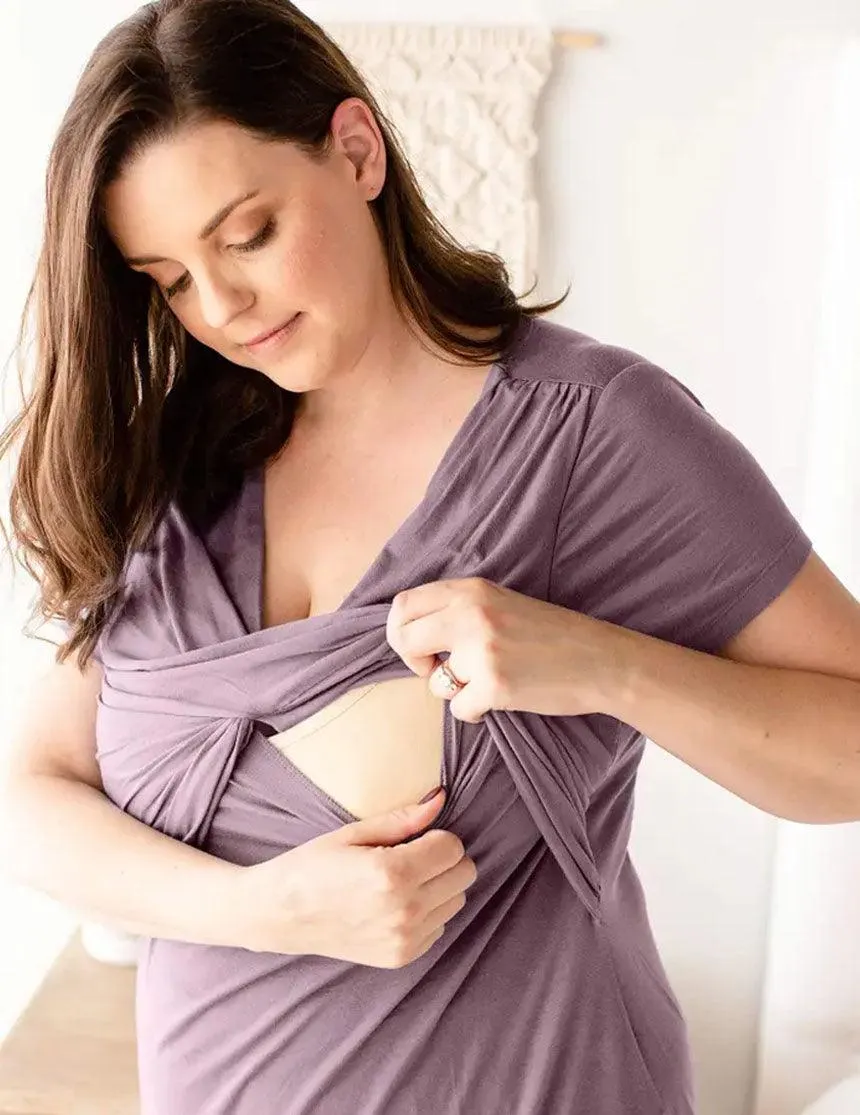 Davy Ultra Soft Maternity & Nursing Pajamas | Mauve
