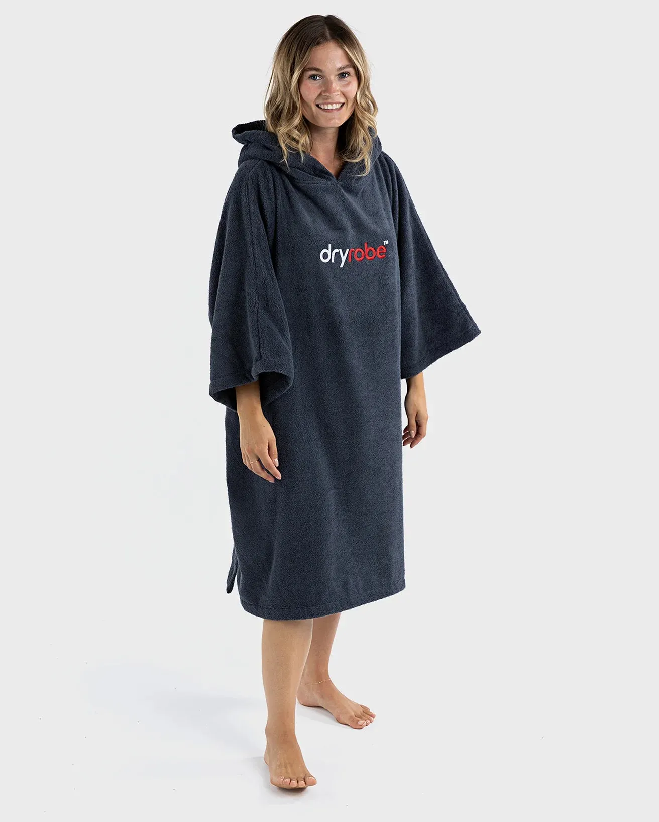Dryrobe Organic Towel Changing Robe - Navy Blue