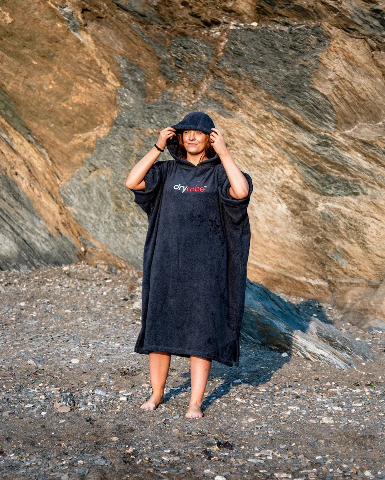 Dryrobe Organic Towel Changing Robe - Navy Blue