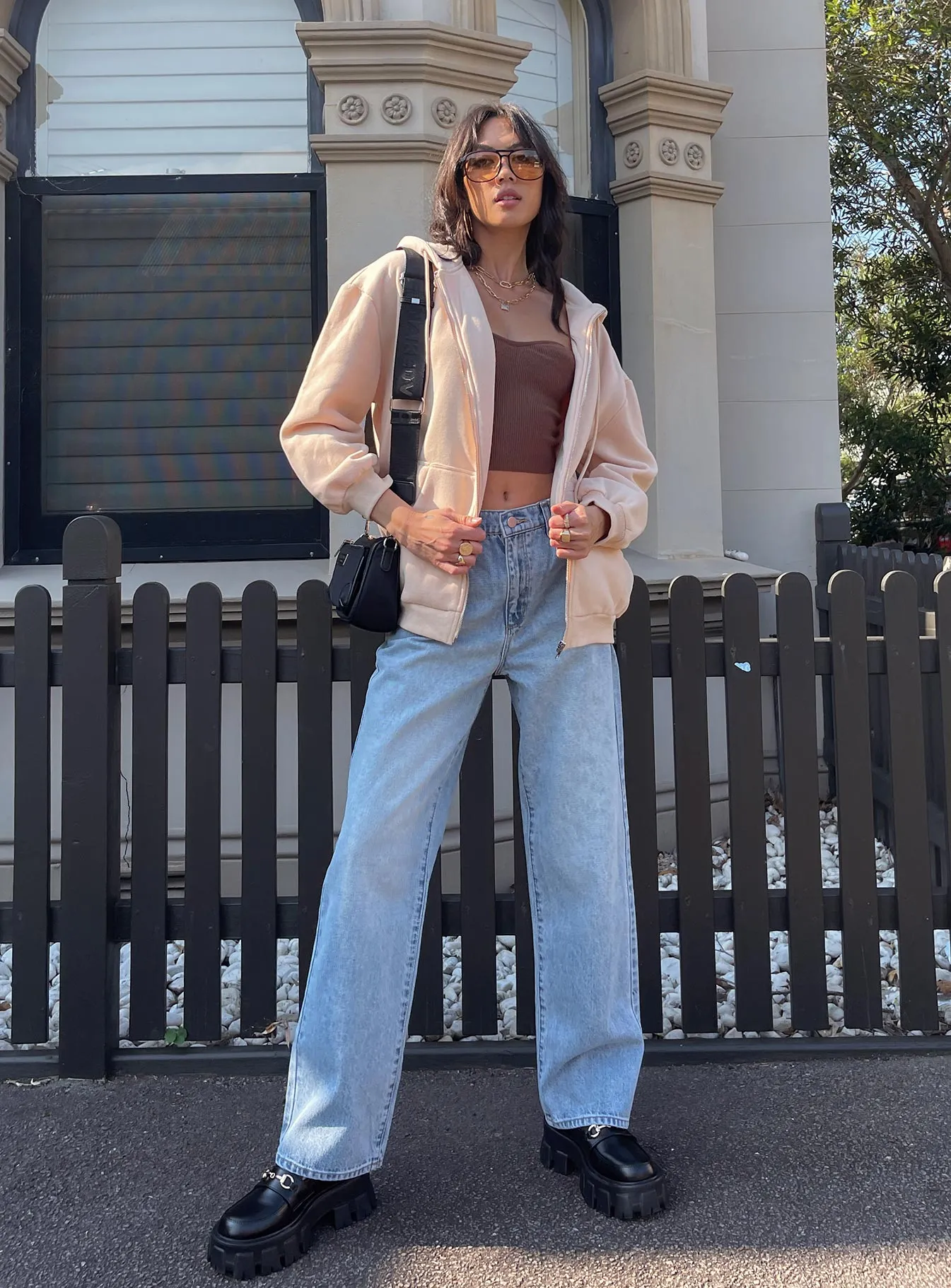 Florida  Zip Up Sweatshirt Cream