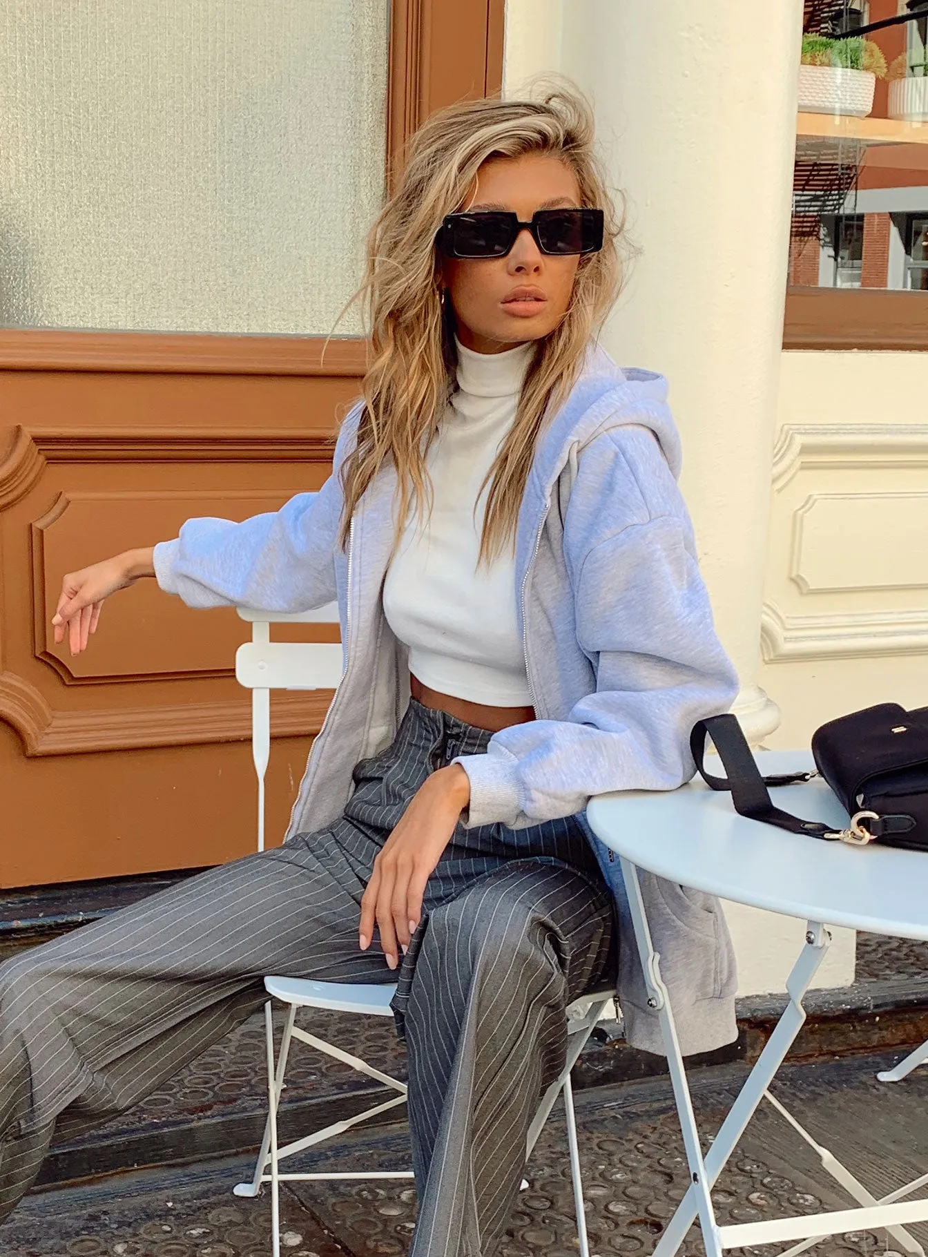 Florida Zip Up Sweatshirt Grey
