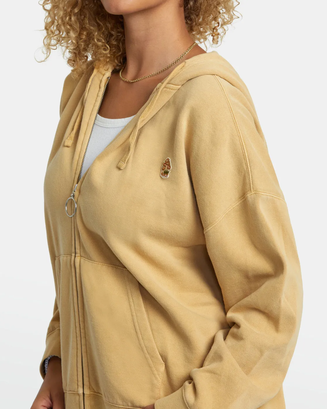 Fungi Zip Hoodie - Straw