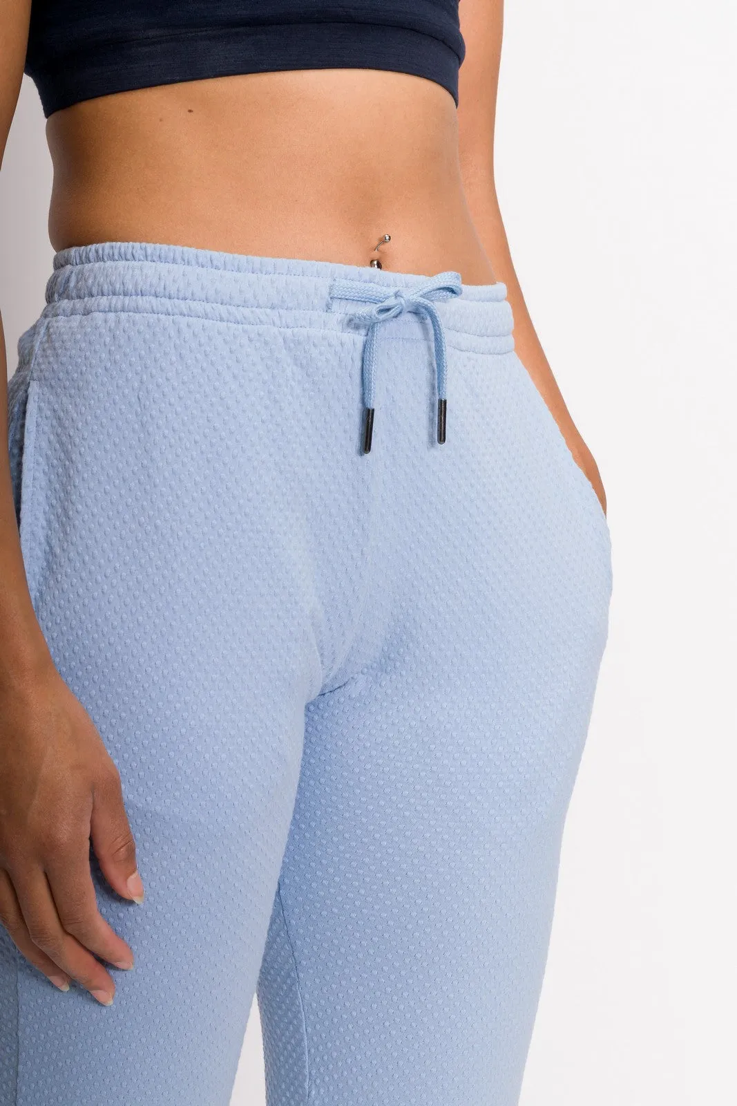 Gwen | Women's Bubble Knit Elastic Waist Band Sweatpants