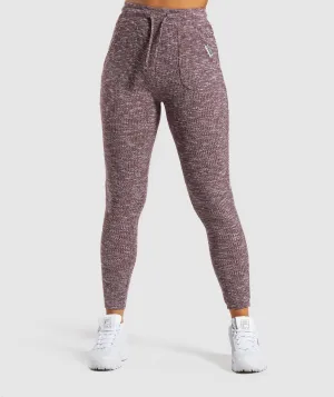 Gymshark Slounge Leggings - Berry Red Marl