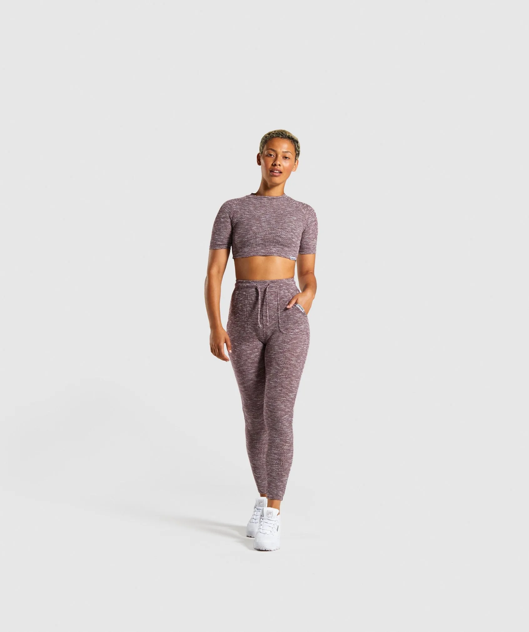 Gymshark Slounge Leggings - Berry Red Marl