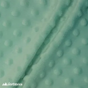 Icy Mint Minky Dot Fabric Blanket Fabric
