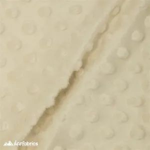 Ivory Minky Dot Fabric Blanket Fabric