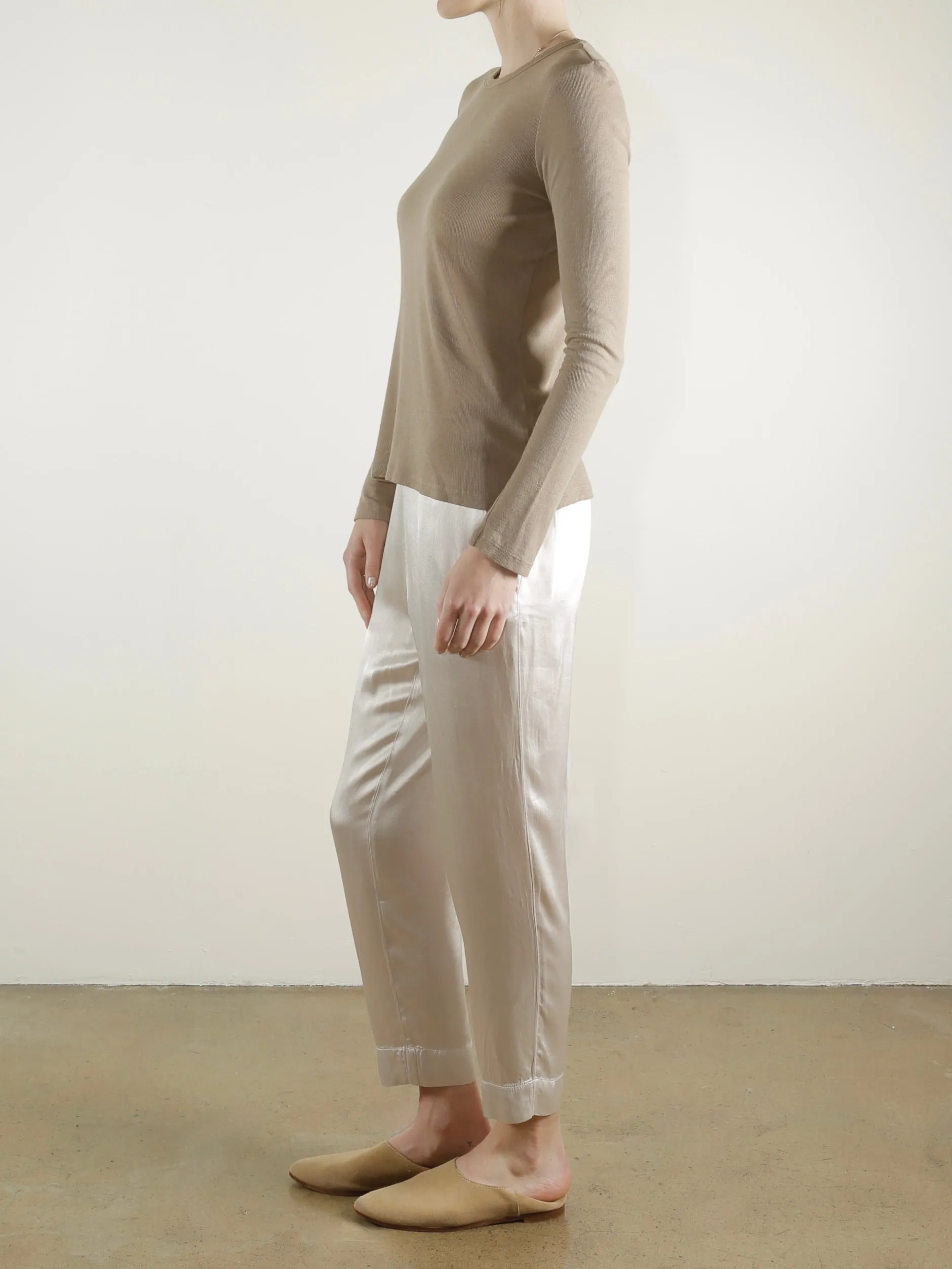 Jimmy Long-Sleeve Tee in Lightweight Rib - Foundation