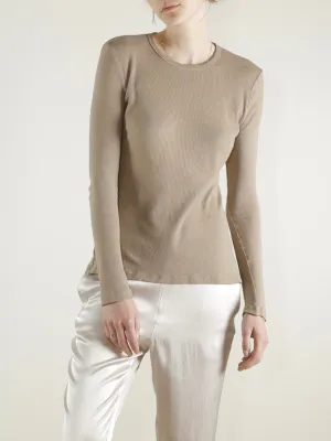 Jimmy Long-Sleeve Tee in Lightweight Rib - Foundation