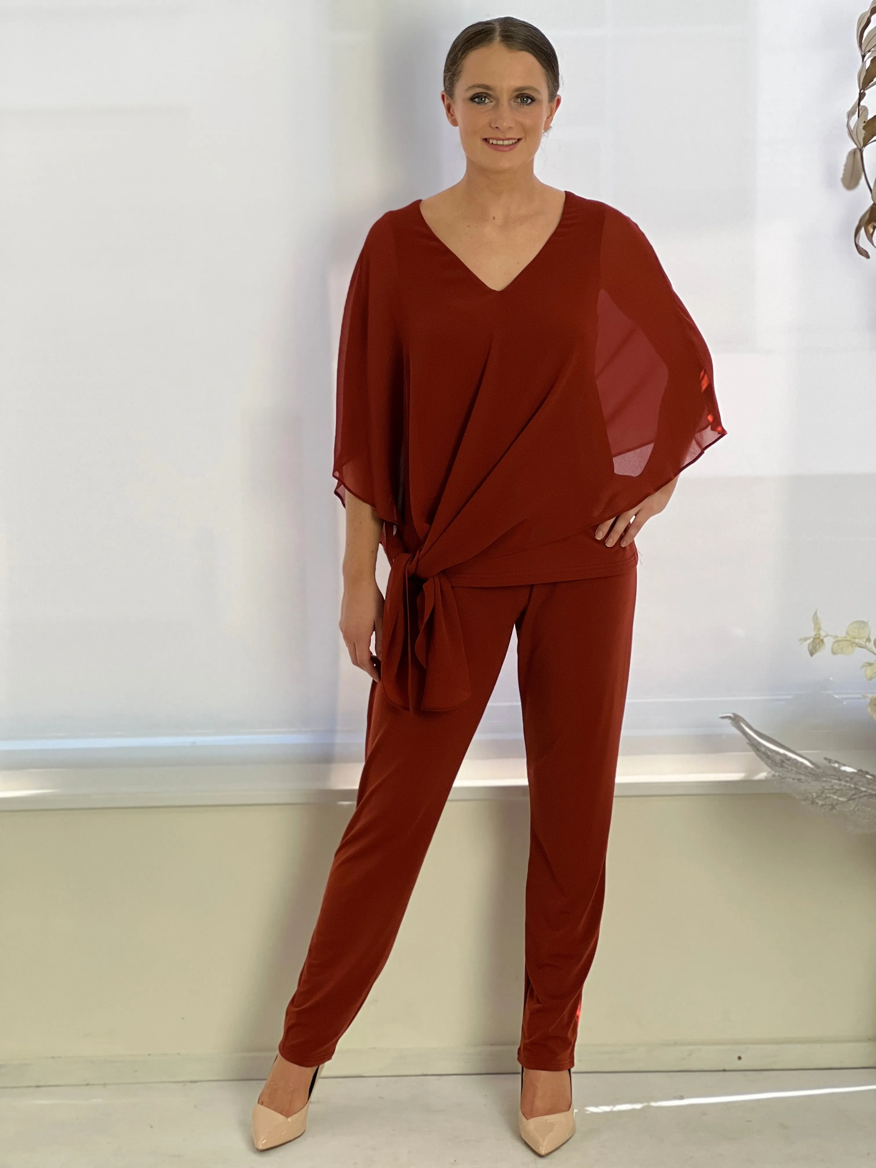 Juno Rust Jersey Pants