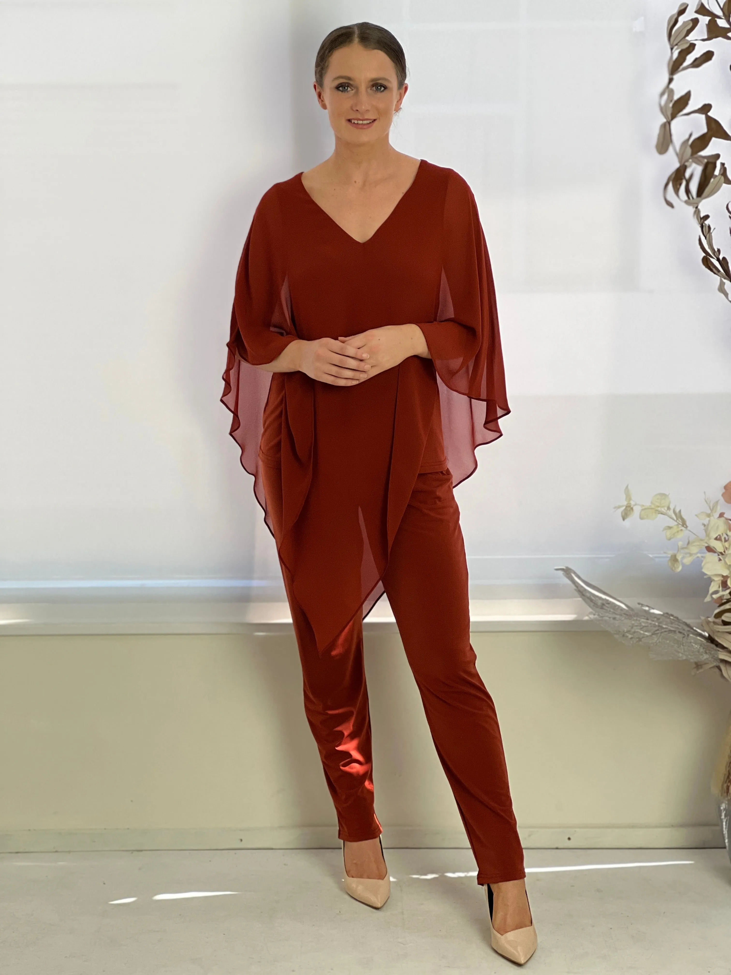 Juno Rust Jersey Pants