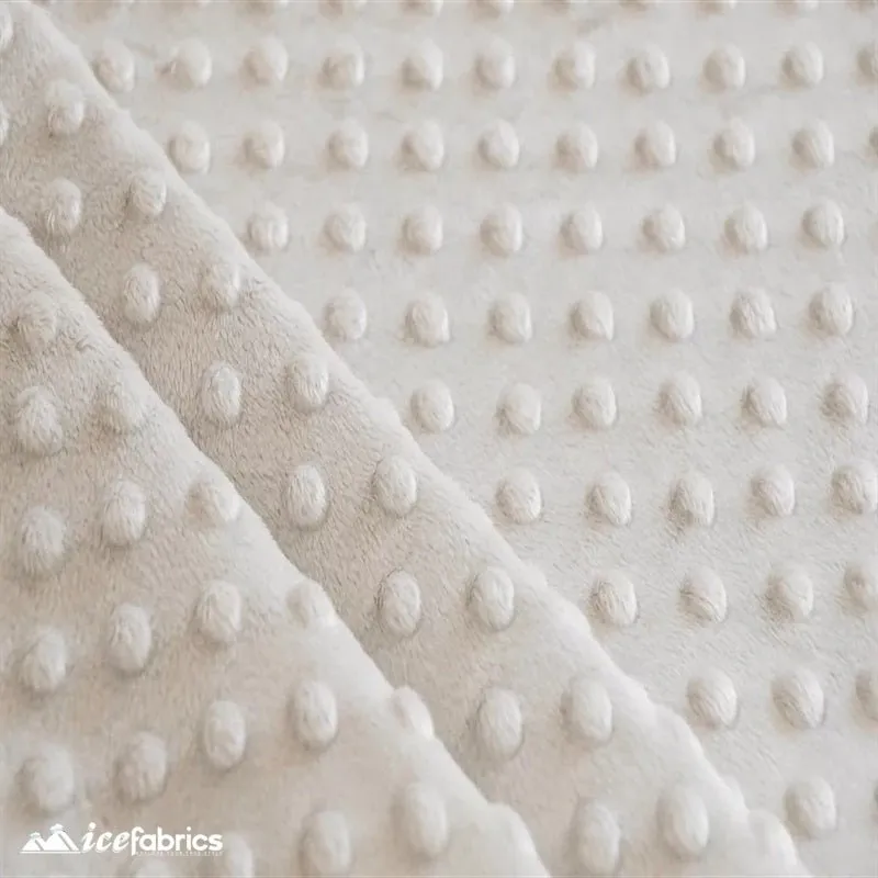 Khaki Minky Dot Fabric Blanket Fabric
