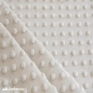 Khaki Minky Dot Fabric Blanket Fabric