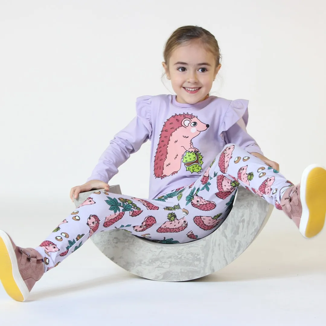 Leggings for children with hedgehogs