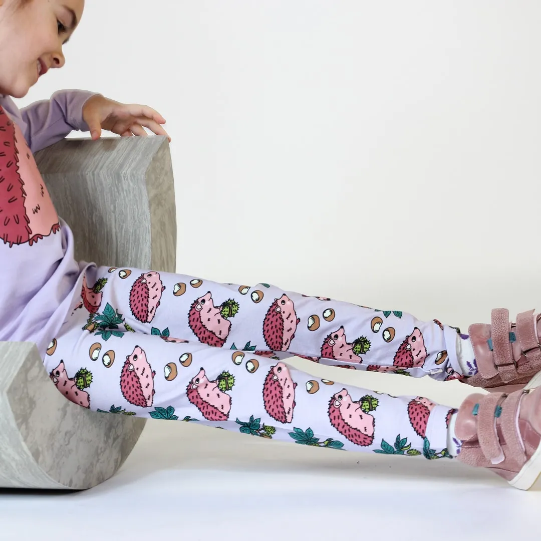 Leggings for children with hedgehogs