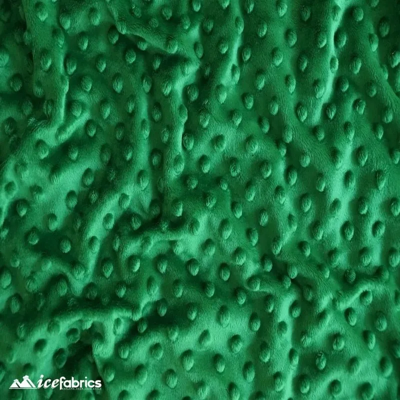Lime Mint Green Minky Dot Fabric Blanket Fabric