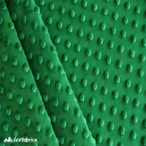 Lime Mint Green Minky Dot Fabric Blanket Fabric