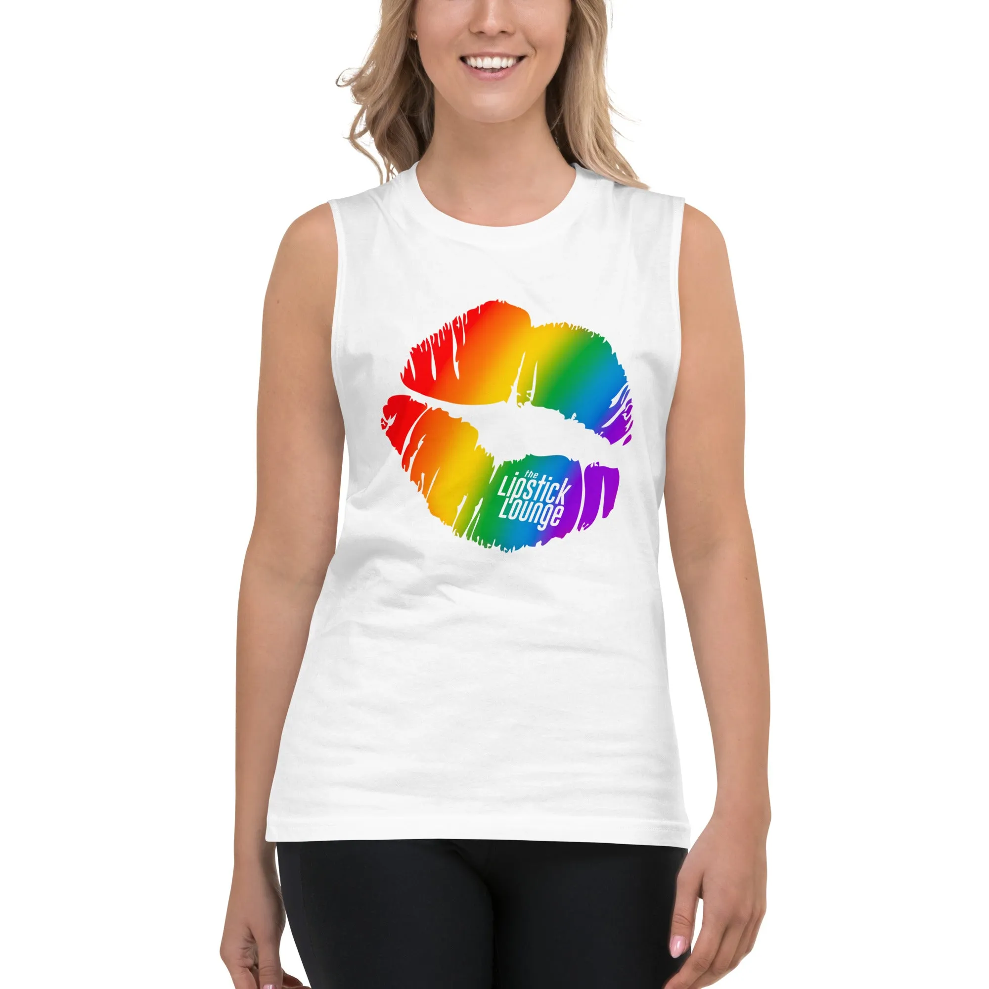 Lipstick Lounge Rainbow Muscle Shirt
