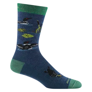 Men's Darn Tough Diver Crew Lightweight Lifestyle Sock-Last Chance Color: Denim